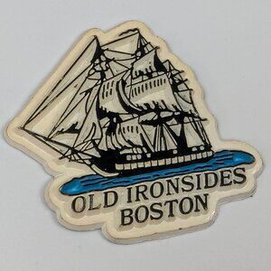 RARE Vintage Old Ironsides Boston Collectible Rubber Refrigerator Magnet